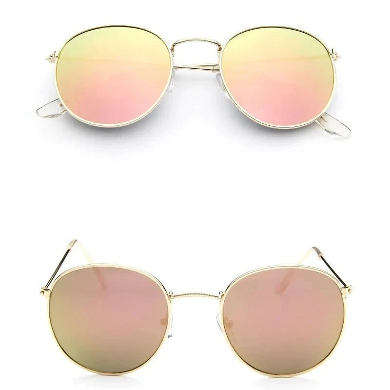 Women's Alloy Frame Polycarbonate Lens Round Shape Sunglasses