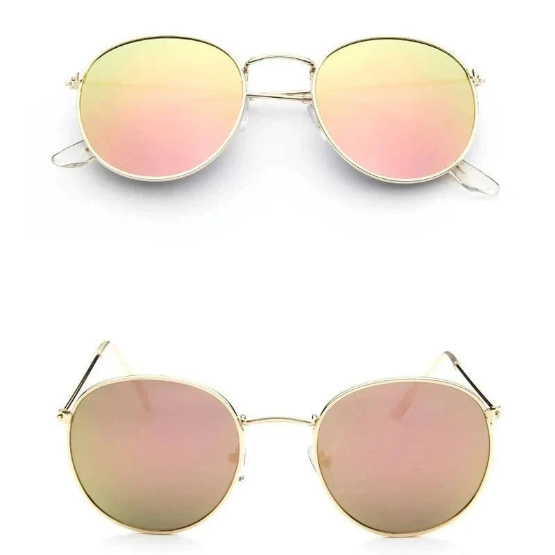 Women's Alloy Frame Polycarbonate Lens Round Shaped Sunglasses