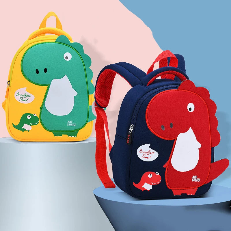 Kid's Microfiber Zipper Closure Cartoon Trendy School Backpack