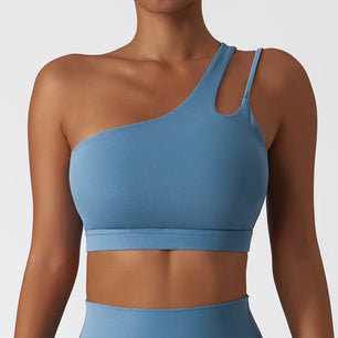 Women's Nylon Sleeveless Shockproof Yoga Workout Crop Top