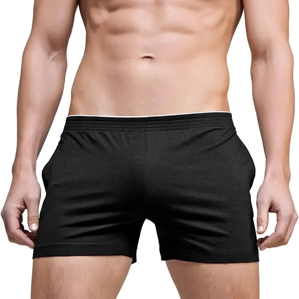 Men's Polyester Quick-Dry Solid Pattern Running Sport Shorts