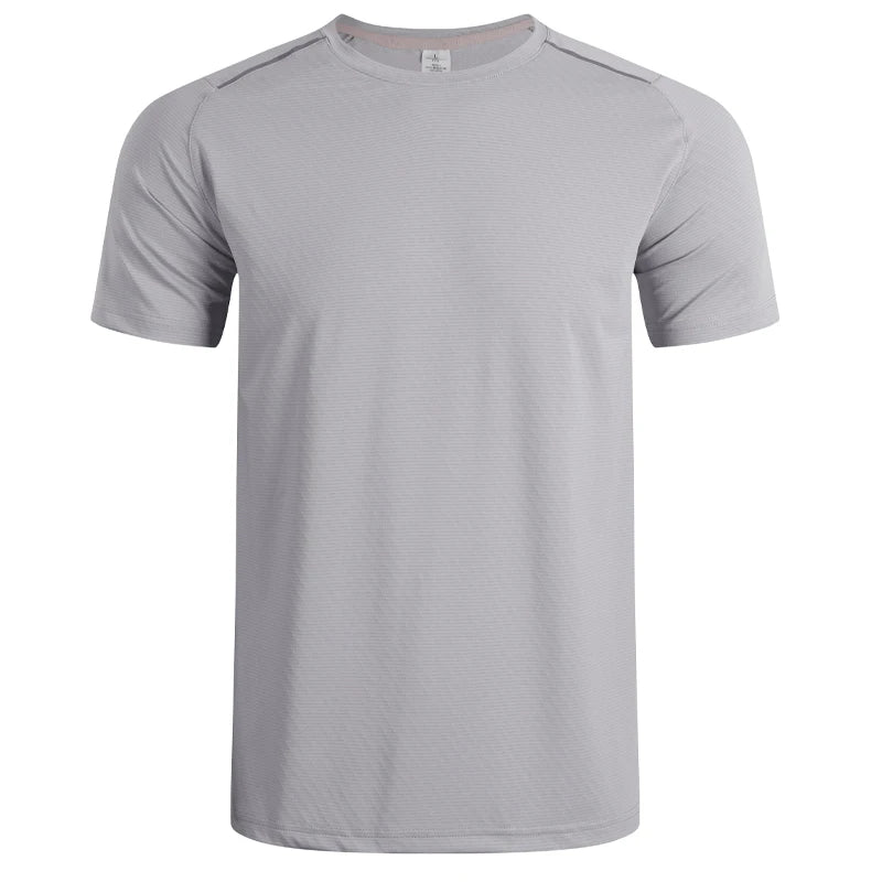 Men's Nylon Short Sleeve Pullover Closure Sportswear T-Shirt