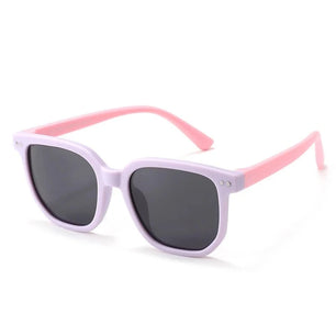 Kid's Plastic Titanium Frame TAC Lens Polarized Square Sunglasses