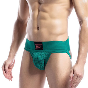 Men's Cotton Elastic Waist Closure Breathable Underpants Brief