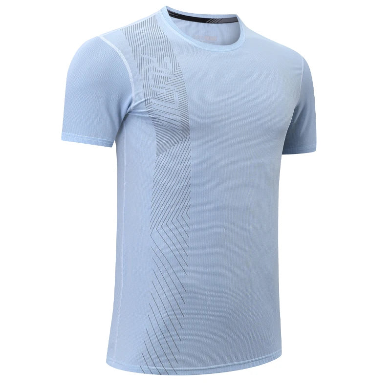 Men's Polyester Short Sleeve Pullover Closure Sportswear T-Shirt