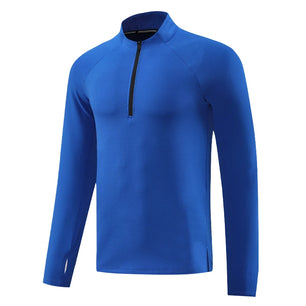 Men's Microfiber Long Sleeves Breathable Gym Solid Pattern Shirt