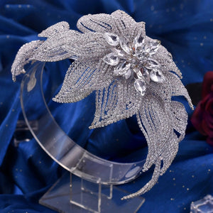 Women's Rhinestone Flower Pattern Tiaras Bridal Wedding Crown