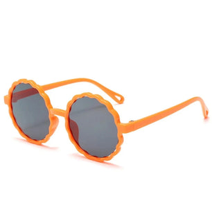 Kid's Polycarbonate Frame Lens Polarized Round Shaped Sunglasses