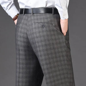 Men's Rayon Zipper Fly Closure Full Length Formal Wear Pants