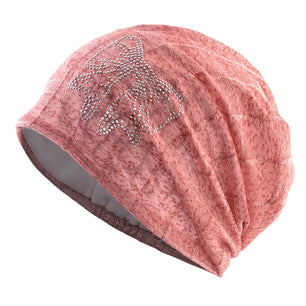 Women's Cotton Skullies Beanies Plaid Pattern Breathable Cap