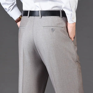 Men's Rayon Zipper Fly Closure Full Length Formal Wear Pants