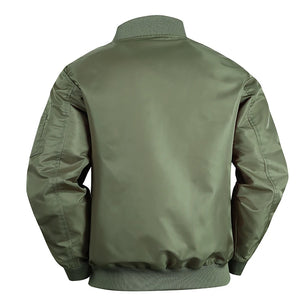 Men's Polyester Stand Collar Long Sleeves Windbreaker Jacket