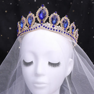 Women's Zinc Alloy Water Drop Pattern Tiaras Bridal Wedding Crown