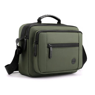 Men's Polyester Zipper Closure Solid Messenger Shoulder Bag