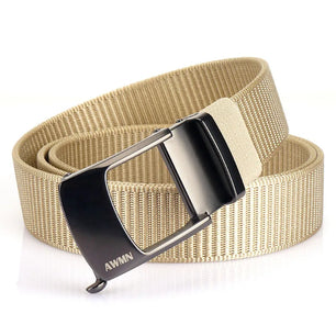 Men's Canvas Automatic Buckle Solid Pattern Casual Wear Belts