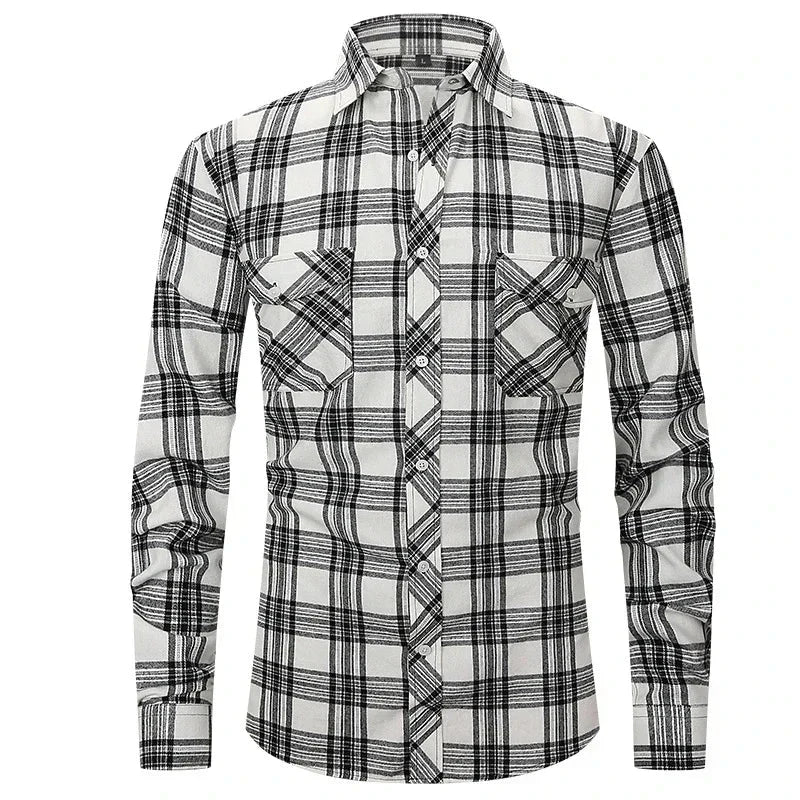 Men's Cotton Turn-Down Collar Full Sleeves Single Breasted Shirt