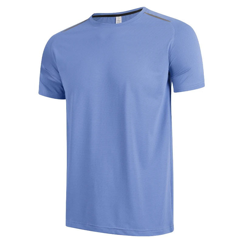 Men's Nylon Short Sleeve Pullover Closure Sportswear T-Shirt