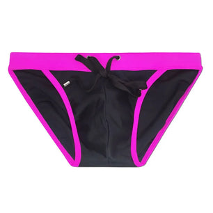 Men's Polyester Drawstring Closure Mixed Colors Bathing Brief