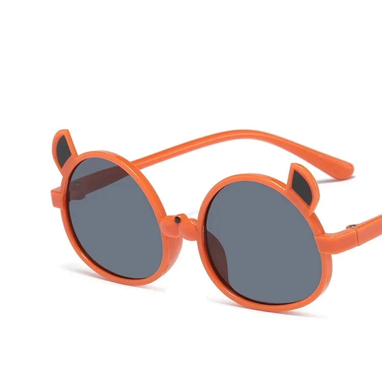 Kid's Resin Frame Acrylic Lens Round UV Protection Sunglasses