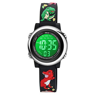 Kid's Alloy Buckle Clasp Digital Waterproof Electronic Wrist Watches