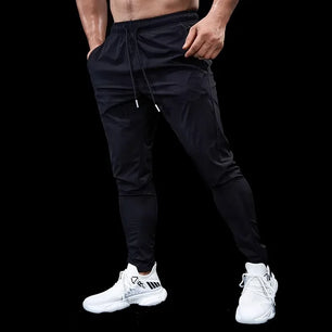 Men's Polyester Drawstring Closure Breathable Sports Trousers