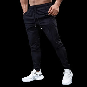 Men's Polyester Drawstring Closure Sweatpants Gymwear Trousers