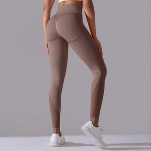 Women's Nylon Elastic Waist Closure Workout Sports Wear Leggings