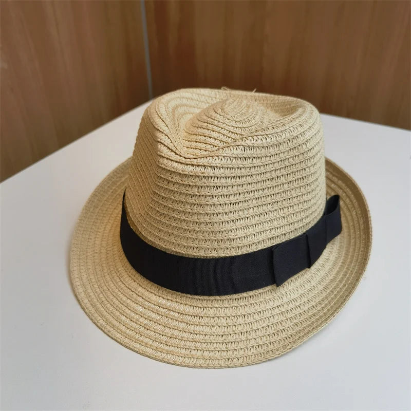 Women's Straw Solid Pattern Glamorous Sun Protection Brim Hat