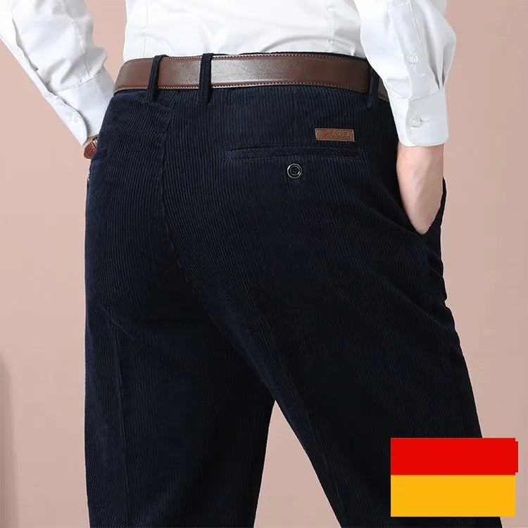 Men's Cotton Zipper Fly Closure Full Length Formal Wear Pants