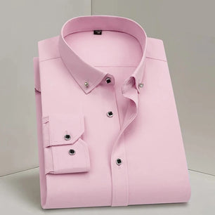 Men's Cotton Full Sleeves Single Breasted Plain Formal Shirt