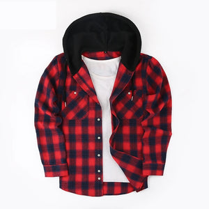 Men's Cotton Full Sleeves Single Breasted Closure Hooded Jacket