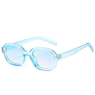 Women's Plastic Frame Acrylic Lens Oval Shaped Vintage Sunglasses