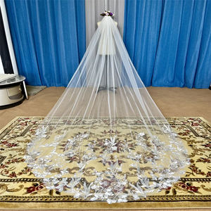 Women's Polyester Applique Edge One-Layer Bridal Wedding Veils