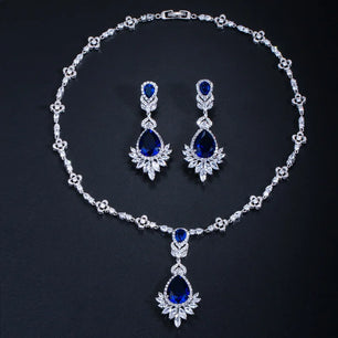 Women's Copper Alloy Cubic Zirconia Water Drop Classic Jewelry Set