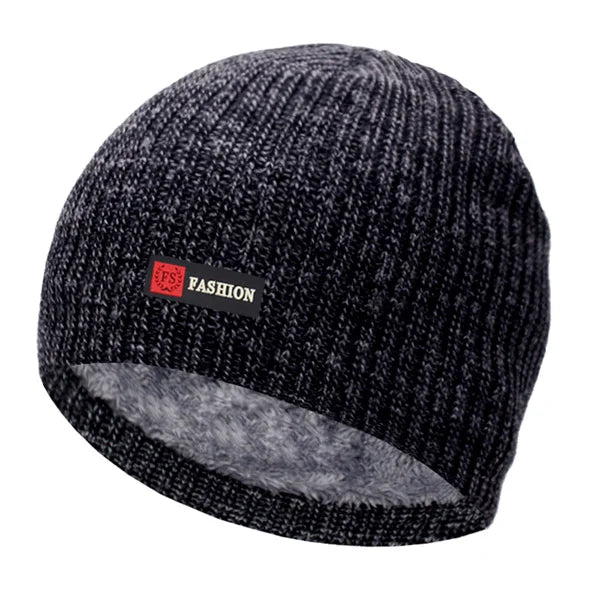 Men's Faux Fur Skullies Beanies Letter Pattern Casual Warm Cap