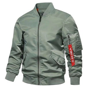 Men's Polyester Full Sleeves Zipper Closure Casual Elegant Jacket