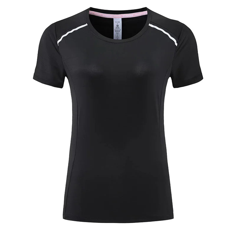 Women's Nylon Short Sleeves Solid Pattern Yoga Fitness Sport Tops