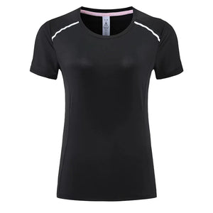 Women's Nylon Short Sleeves Solid Pattern Yoga Fitness Sport Tops