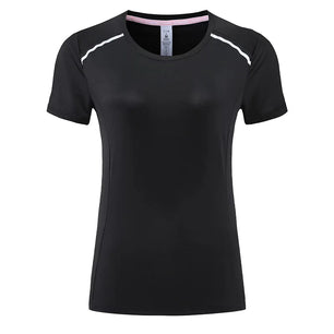 Women's Nylon Short Sleeves Solid Pattern Yoga Fitness Sport Tops