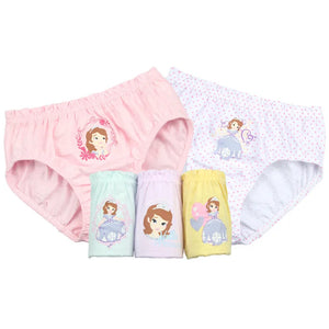 Kid's Girl 5Pcs Cotton Breathable Cartoon Underwear Panties