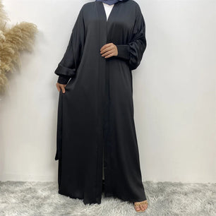 Women's Arabian Polyester Full Sleeve Plain Pattern Elegant Abaya