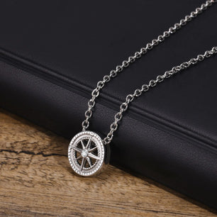 Men's Stainless Steel Link Chain Star Pattern Elegant Necklace