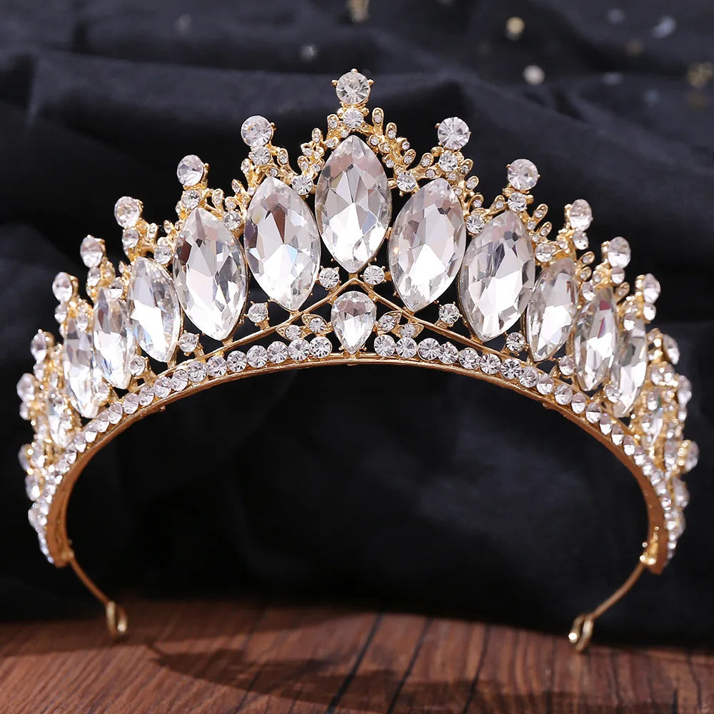 Women's Zinc Alloy Water Drop Pattern Tiaras Bridal Wedding Crown