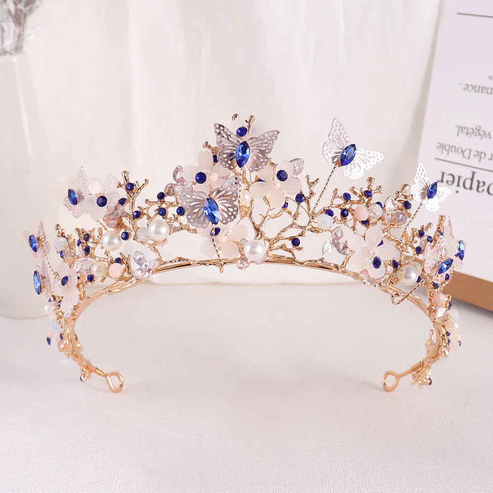 Women's Zinc Alloy Butterfly Pattern Tiaras Bridal Classic Crown