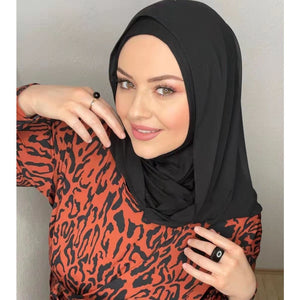 Women's Arabian Modal Headwear Solid Pattern Casual Hijabs