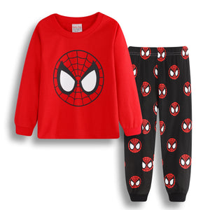 Kid's Boys Cotton O-Neck Long Sleeve Trendy Sleepwear Pajamas Set