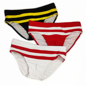 Men's Polyester Drawstring Waist Closure Quick-Dry Swimwear Brief