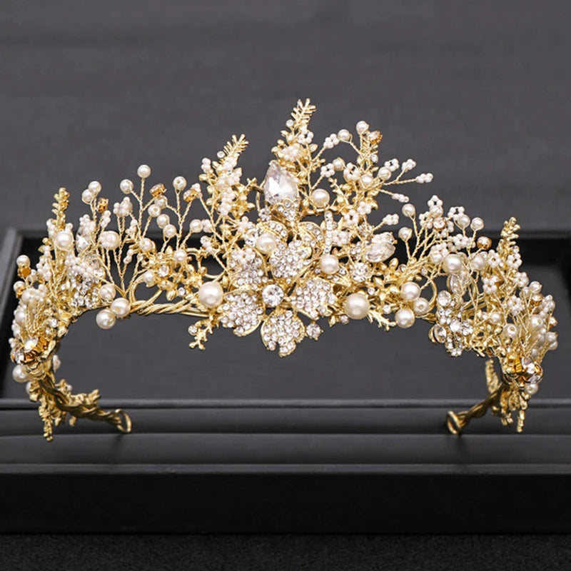 Women's Zinc Alloy Plant Pattern Tiaras Bridal Classic Crown