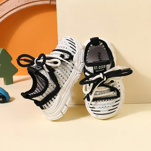 Kid's Knitted Fabric Round Toe Non-Slip Mixed Colors Casual Shoes