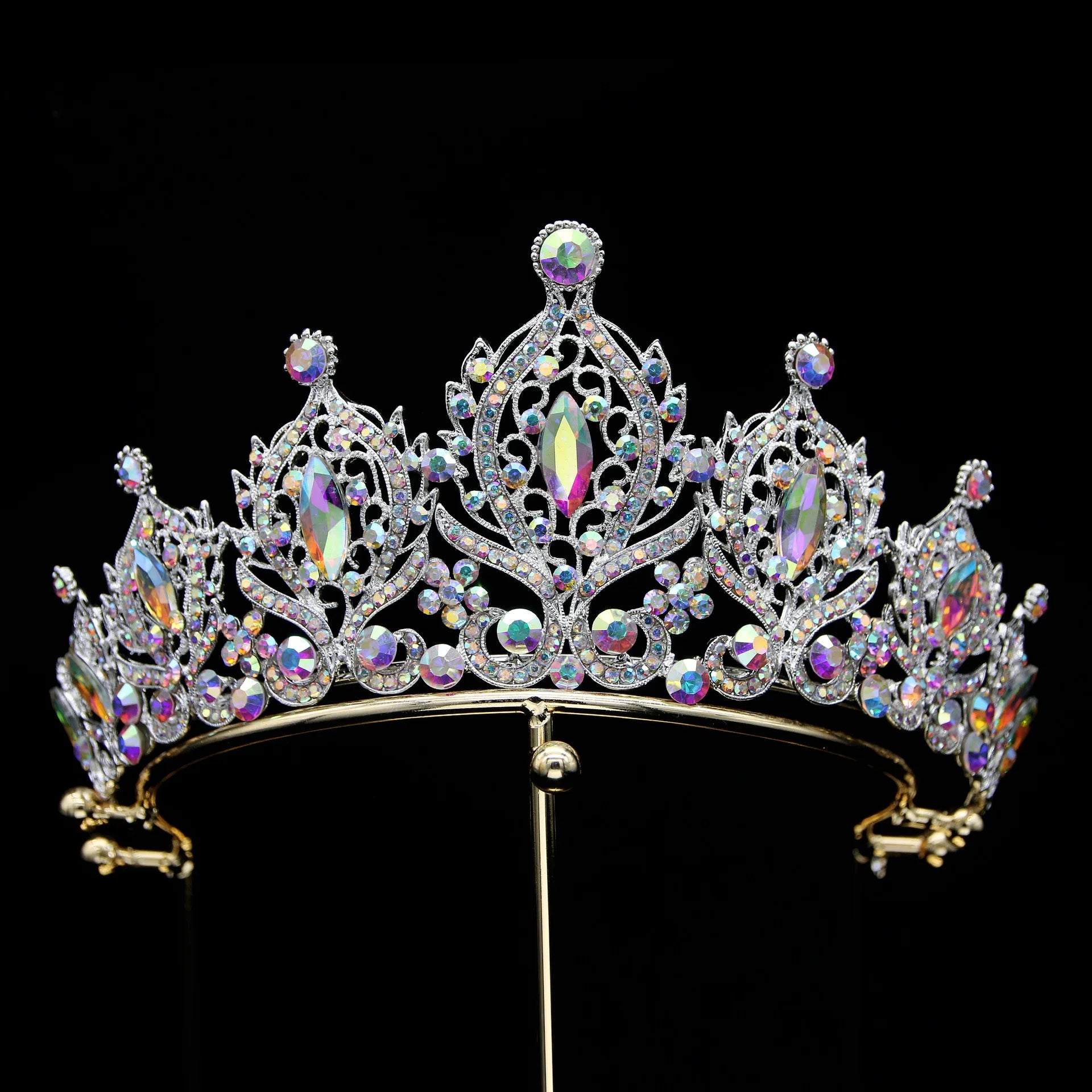 Women's Zinc Alloy Water Drop Pattern Tiaras Bridal Classic Crown